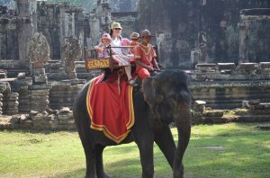 Zoe's favourite elephant photo Zoe on an elephant at Angkor Wat