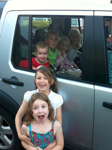 goodbyes-2---stowaway Saying goodbye with stowaway in car