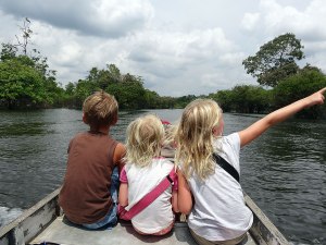 Arriving in the Amazon Jungle, on the way to our lodge