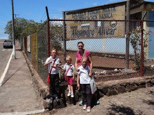 The Clarks survived our first day at our new school in San Cristobal, Galapagos. 
