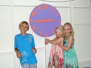 One of the clocks we made