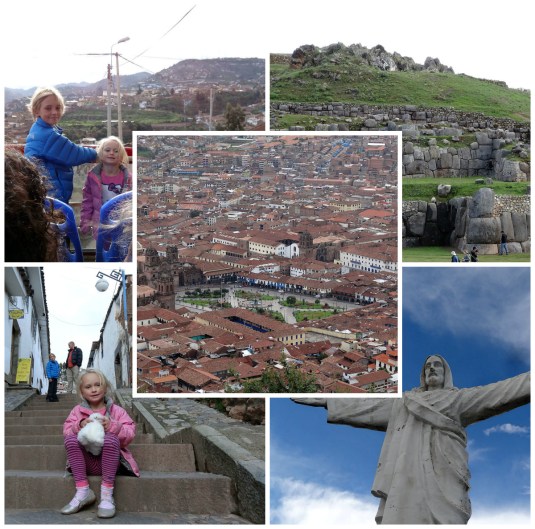 Views of Cusco, Christo Blanco and Sacsayhuaman on our Boxing Day open top bus tour of Cusco and later, Lara spends her Santa money on a cuddly Alpaca and is the happiest girl ever!