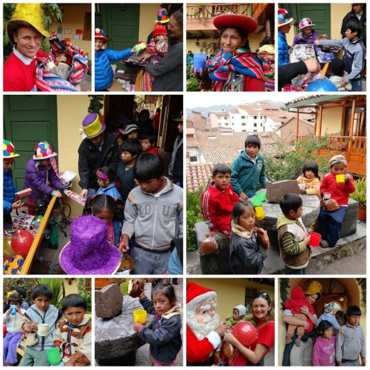 Helping out at a Chocolatada in Cusco