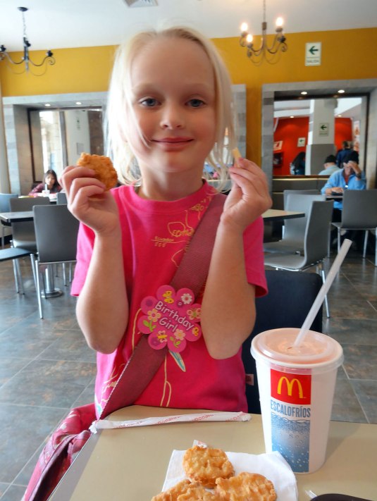 My birthday lunch treat! Daddy waited upstairs in Limo and ordered Sushi for anyone who was still hungry!