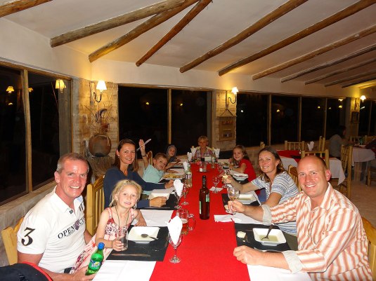 Dinner with the Bremners in the salt restaurant, where else? 