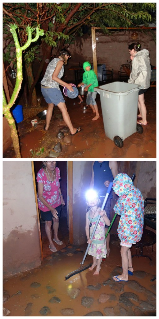 Helping out is hard work as we are scooping for hours but actually quite alot of fun with the other people staying at the hostel 