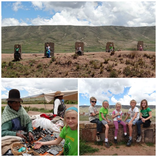 Exploring at Tiwanaku and zoe buys a neclace from the lovely old woman
