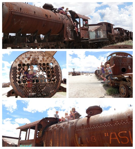 Fun at the train cemetery