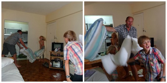 A family gap year birthday pillow flight!