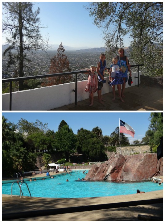 Atop Cerro San Cristobal,Santiago. You wouldn't think you were in the city centre