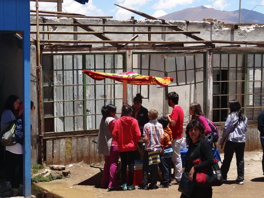 Ben desparately tries tobuy food with our last $5 bill