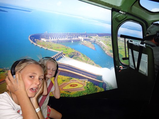 Helicopter ride over Itaipu Dam!