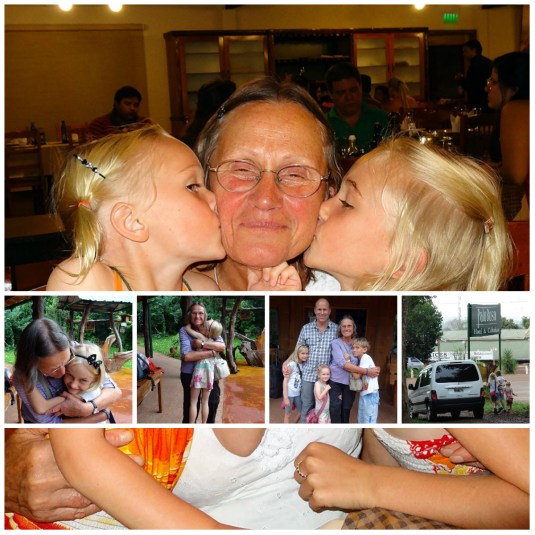 Oma's goodbye supper, lots of hugs and waving her taxi goodbye after nearly three months together