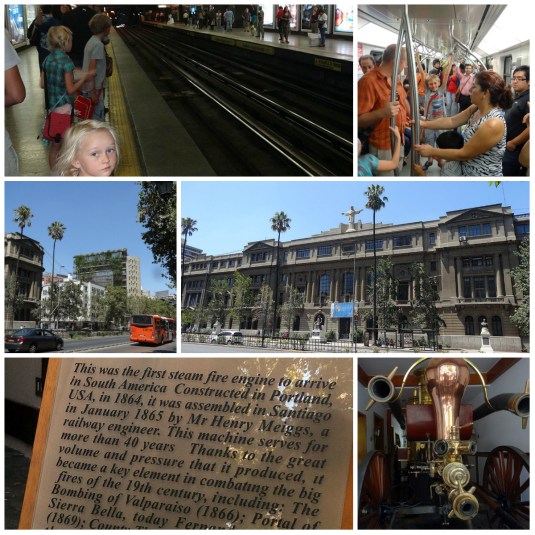 Underground and overground - last morning in Santiago. 