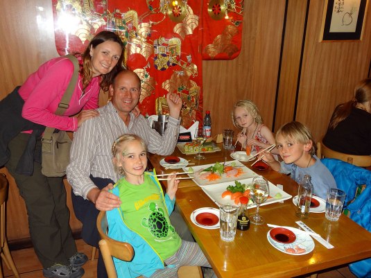 A sushi birthday evening