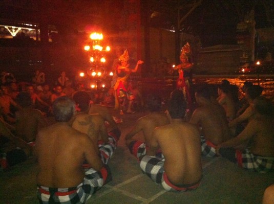 At a traditional Balinese Kecak Dance