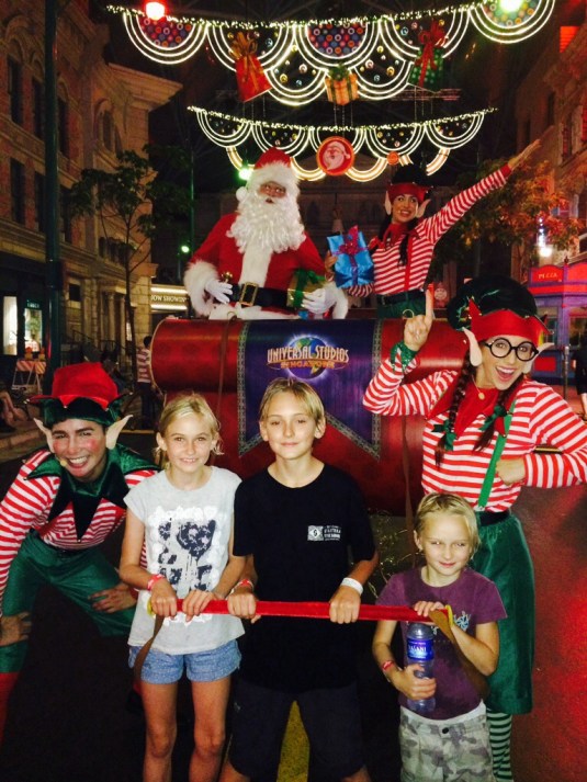 Santa popped into Universal Studios, Singapore!