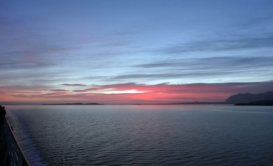 First morning - sunrise aboard Navimag