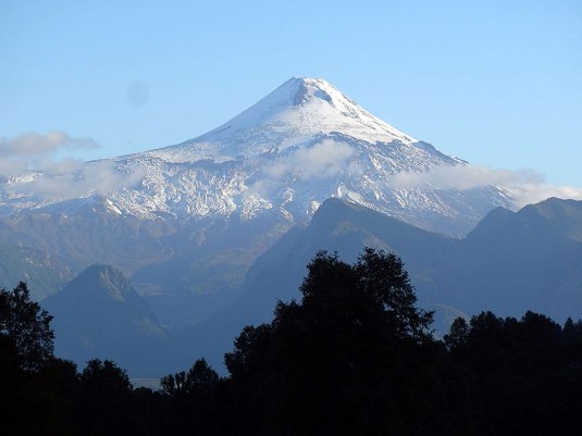 The spectacular and active Volcan Villarrica in Chile's lake district